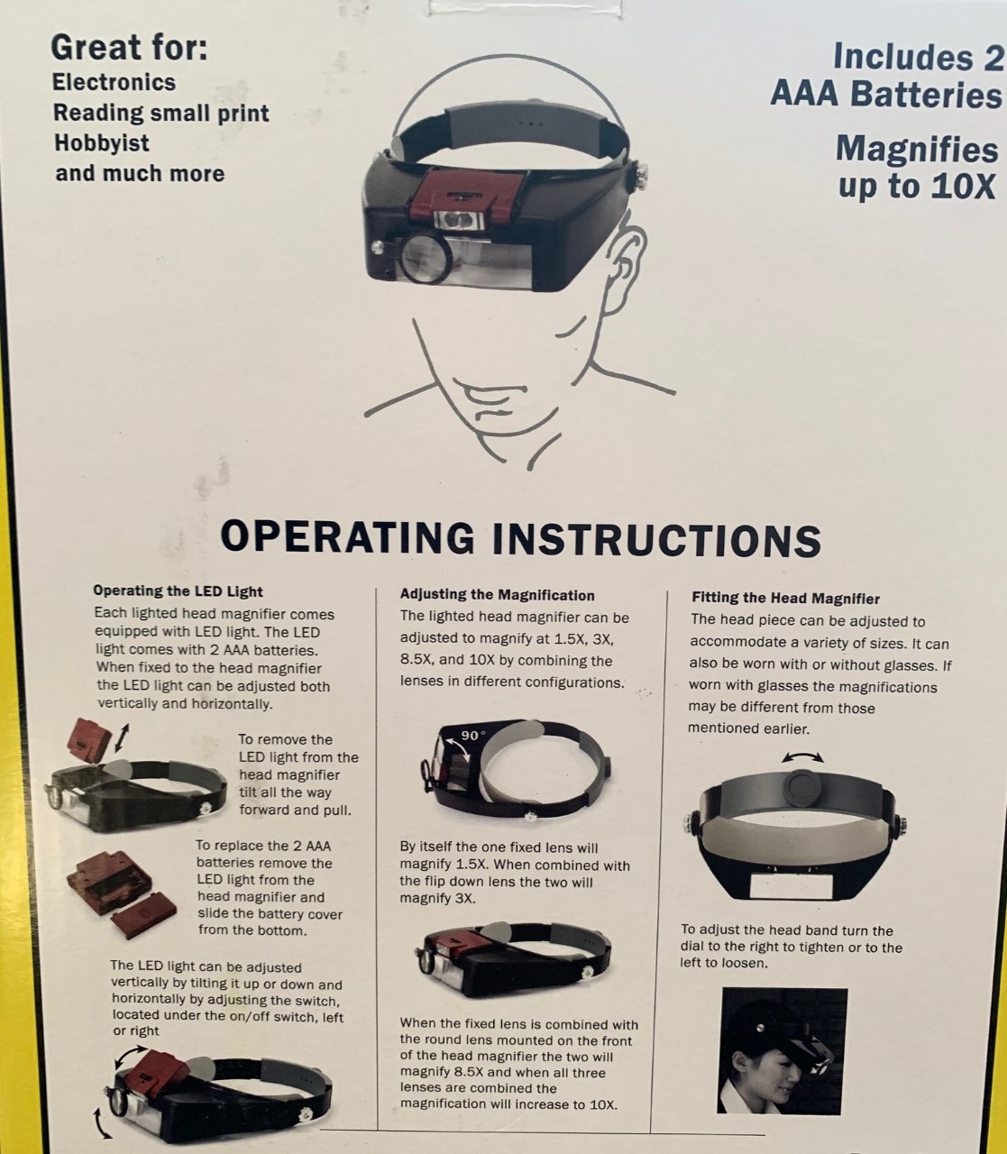 Best Head Magnifier with LED Light  Review and Demo of Headband Magnifying  Glasses 
