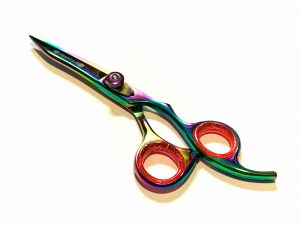 Hair Cutting Scissors Multi Color Titanium