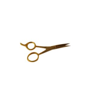 Barber Hair Cutting Scissors 4.5" Gold Ice Tempered