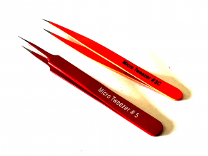 2pcs Multi Purpose Eyelash Extension Tweezers Hair Removal Stainless Steel NEW