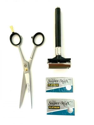 Professional Barber Hair Cutting Scissors GERMAN Shears Size 6.5" + Free Men's Shaving Gift Tool