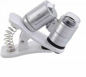 Universal Clip Type Loupe 60X Zoom Microscope Jewels Magnifier Zoom LED UX Light