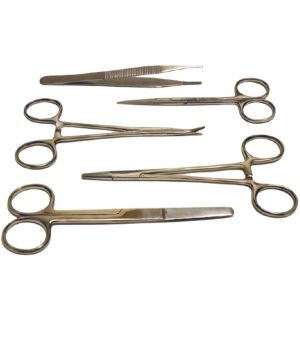 5pcs Surgical Medical Student Suture Set Kit Stainless Steel