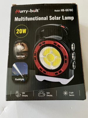 Multi-Functional Solar Lamp LED Tent Light Flashlight USB + Solar Hiking BEST!