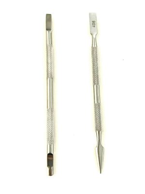 2pcs Cuticle Pusher Tool Ingrown Nail File Professional Podiatrist Combo Stainless Steel Manicure Pedicure Beauty Implements