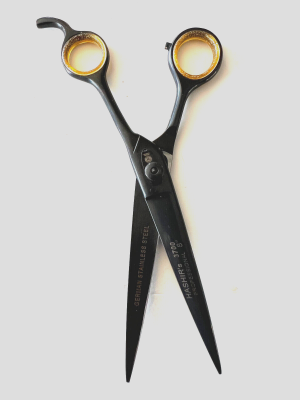 Premium High Quality 8" German Stainless Steel Barber Scissors Shears Black Color