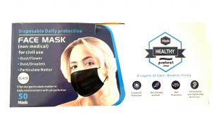 60 Boxes of Face Mask Mouth & Nose Protector Disposable Masks Black Color POPULAR