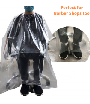 50PCS Large Disposable Apron Gown Capes for Barbershops Hair Salon