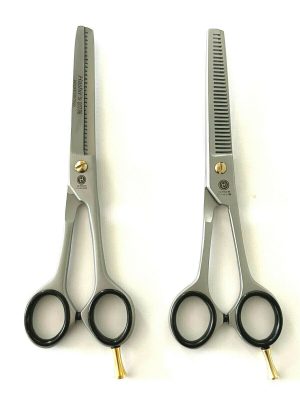 2pcs GERMAN Professional Double and Single Teeth Thinning Trimming Shears 6.5"