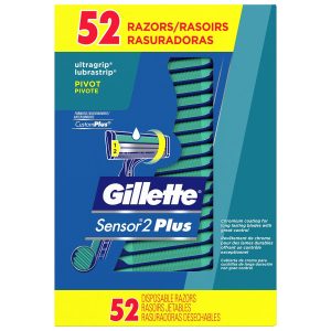 Gillette Custom Plus Box of 52pcs Disposable Blades Powder Lubrastrip Pivot