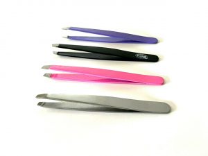 4pcs Eyebrow Grooming Hair Removal Tweezers Slanted Tip Multi Purpose Set