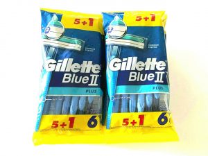 12 packs Gillette Blue II Plus Disposable Razors Rasoirs (Total of 72)