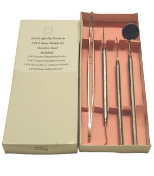 4pcs Professional Basic Dental Set Medical Stainless Steel