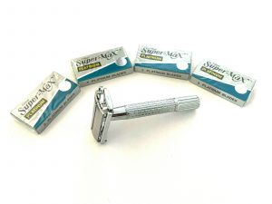 Men’s Traditional Classic Double Edge Chrome Shaving Safety Razor + 20 Blades