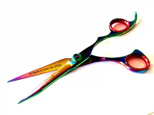 7" Professional Quality Haircutting Trimming Scissors Shears Multi Color + FREE TWEEZERS